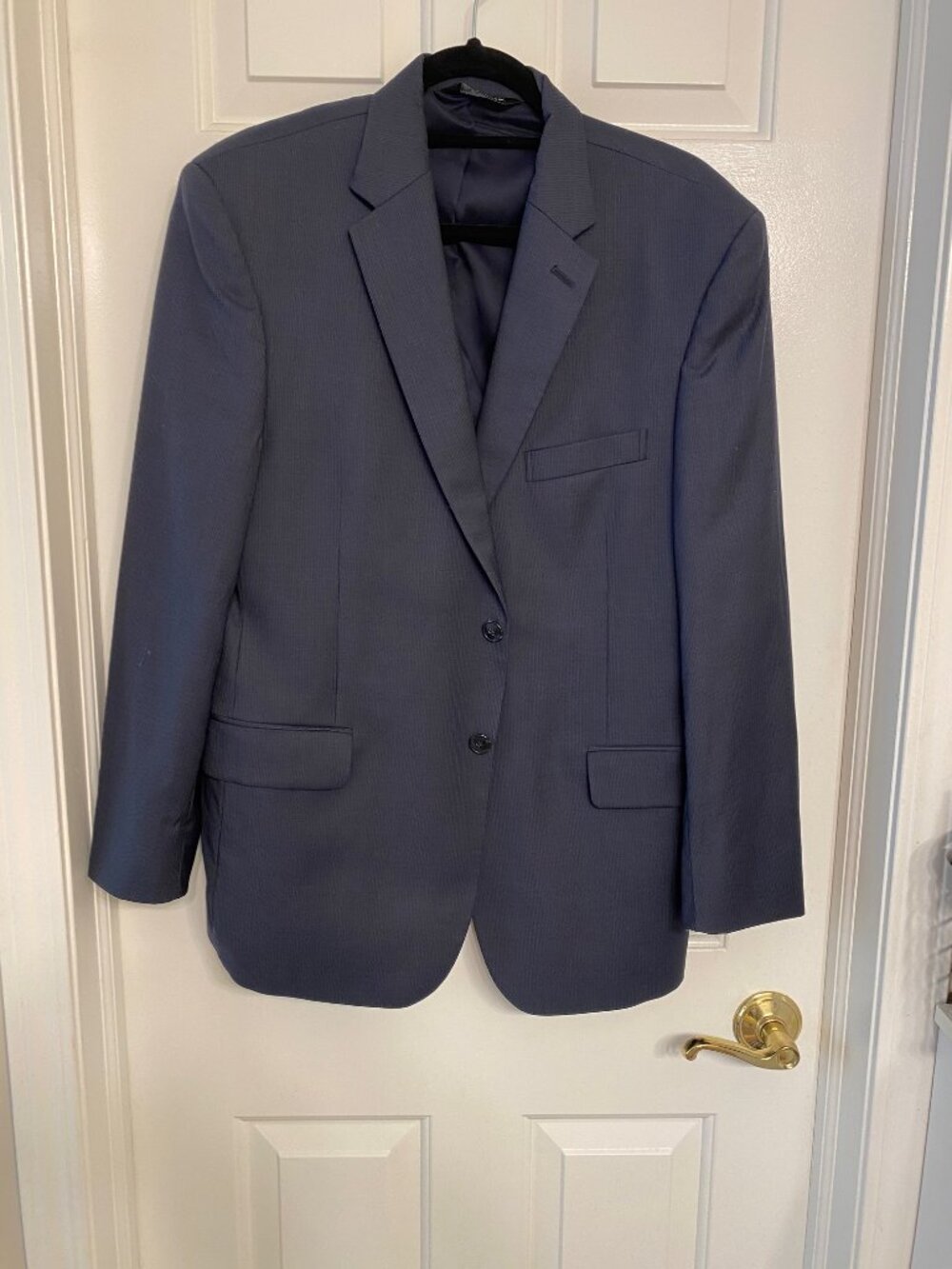 Jos A Bank Travelers Collection Wool Blazer 42S Navy Blue